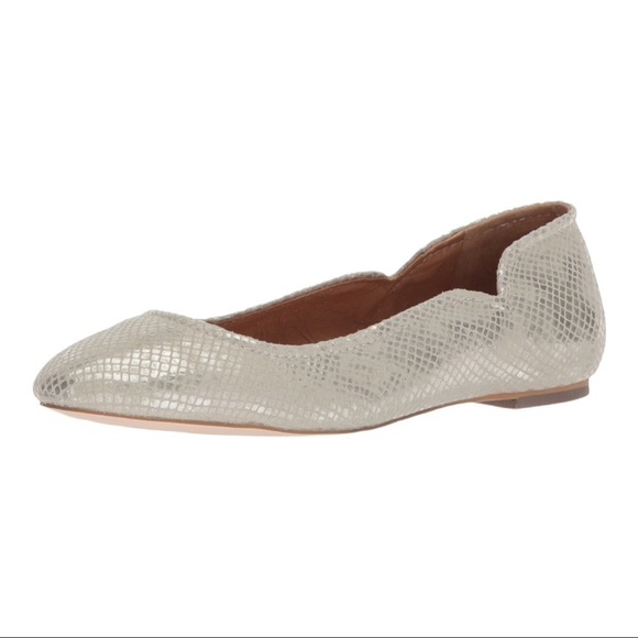 Corso Como Ballet Flat Leather Callie Silver Metallic Size 9 - Picture 2 of 16